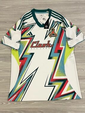 New! Adidas 2025/26 Authentic San Jose Clash Earthquakes Jersey Mens Size Medium